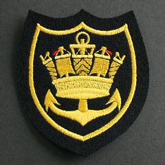 Merchant Navy Crown and Anchor Silk Blazer Badge